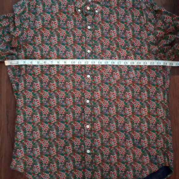 J. Crew Secret Wash Mens Classic Short Sleeve Organic Cotton Floral Shirt, XL - Picture 7 of 12